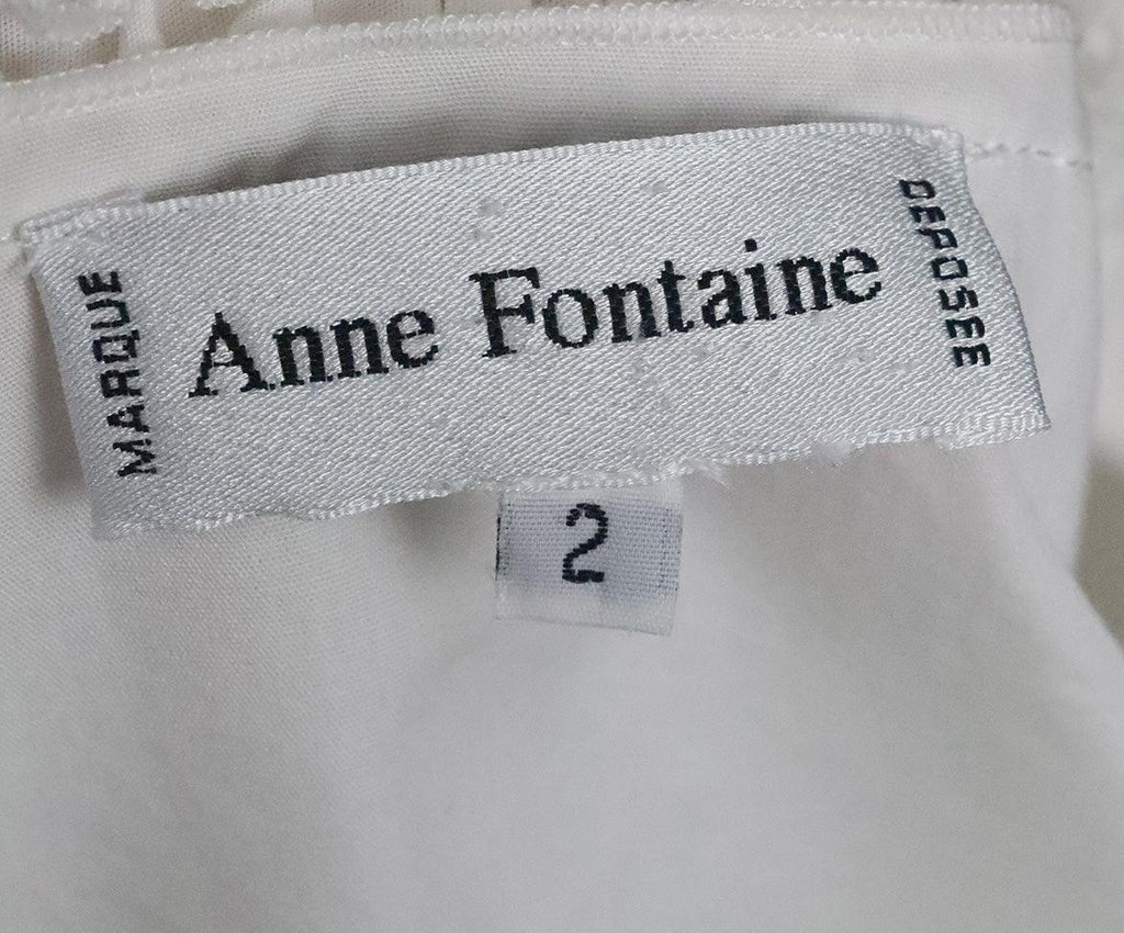 Anne Fontaine White Cotton Gathered Shirt sz 2 - Michael's Consignment NYC