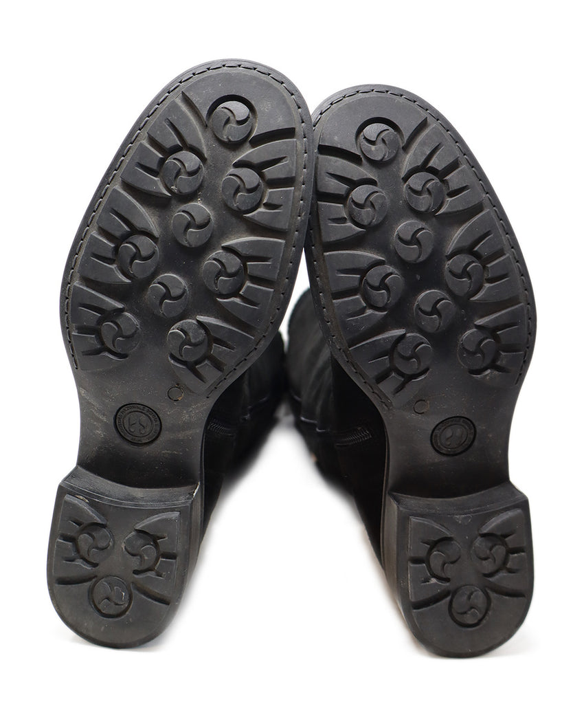 Aquatalia Black Suede & Knit Boots sz 10 - Michael's Consignment NYC