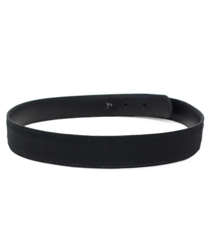 Armani Collezioni Black Satin Belt - Michael's Consignment NYC