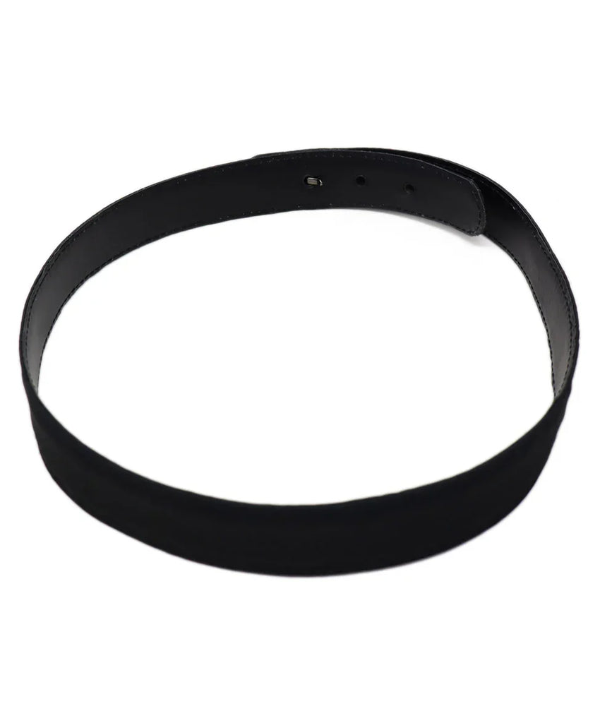 Armani Collezioni Black Satin Belt - Michael's Consignment NYC