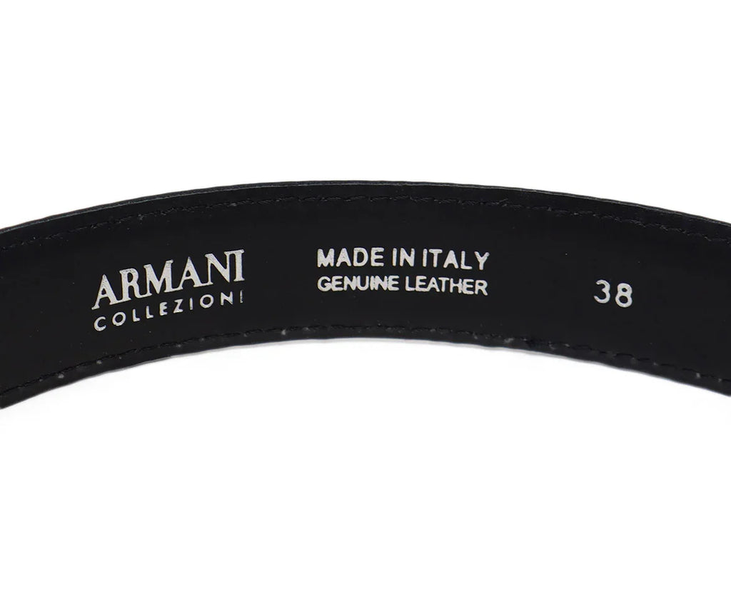 Armani Collezioni Black Satin Belt - Michael's Consignment NYC