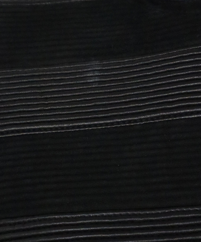 Armani Collezioni Black Suede Striped Blazer 4