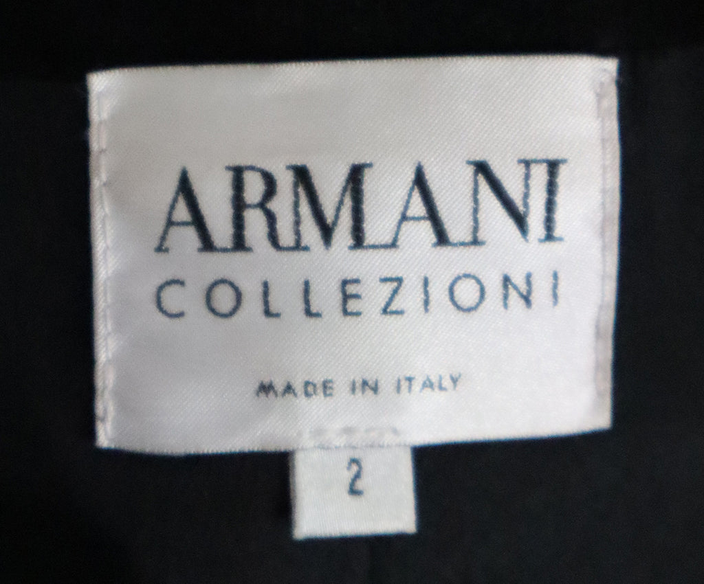 Armani Collezioni Black Suede Striped Blazer 3