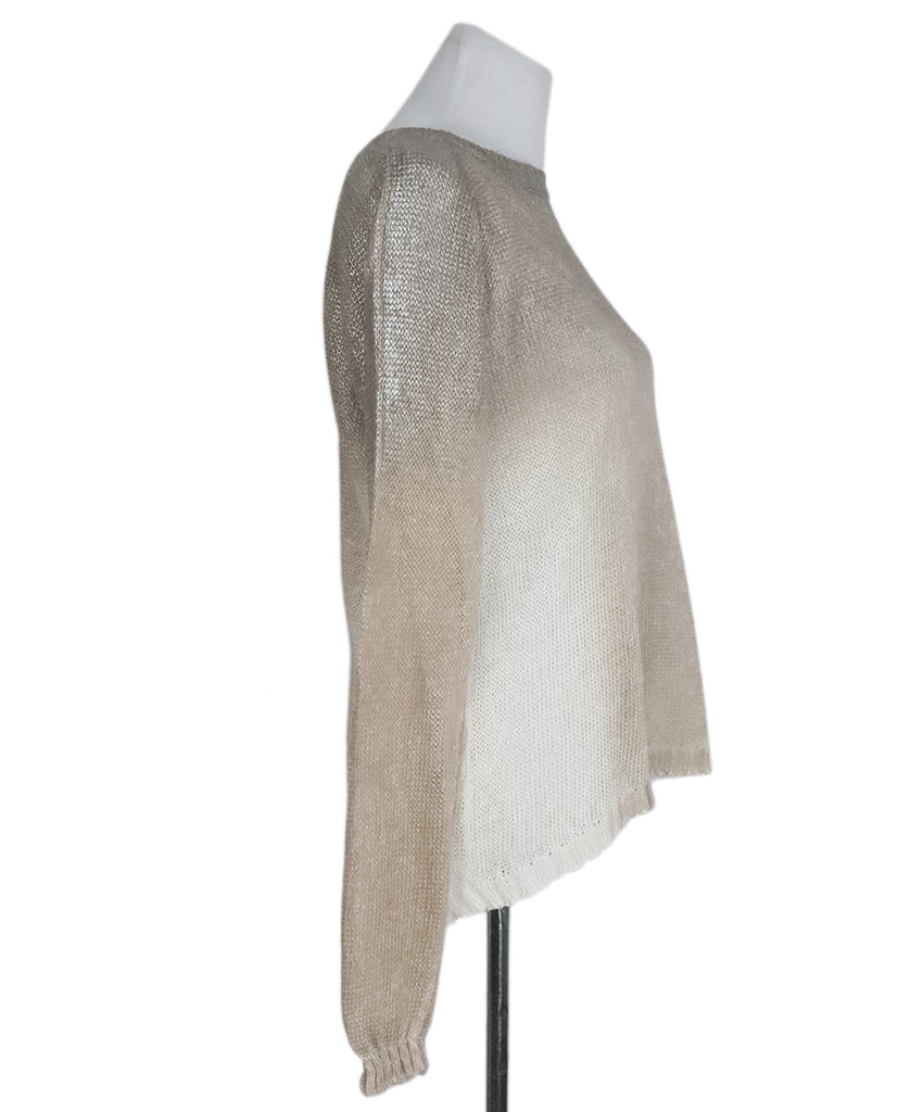Avant Toi Neutral Taupe Ivory Cotton Sweater 1
