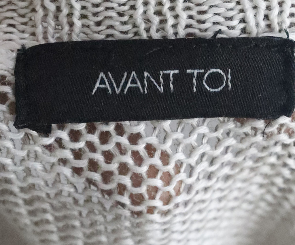 Avant Toi Neutral Taupe Ivory Cotton Sweater 3