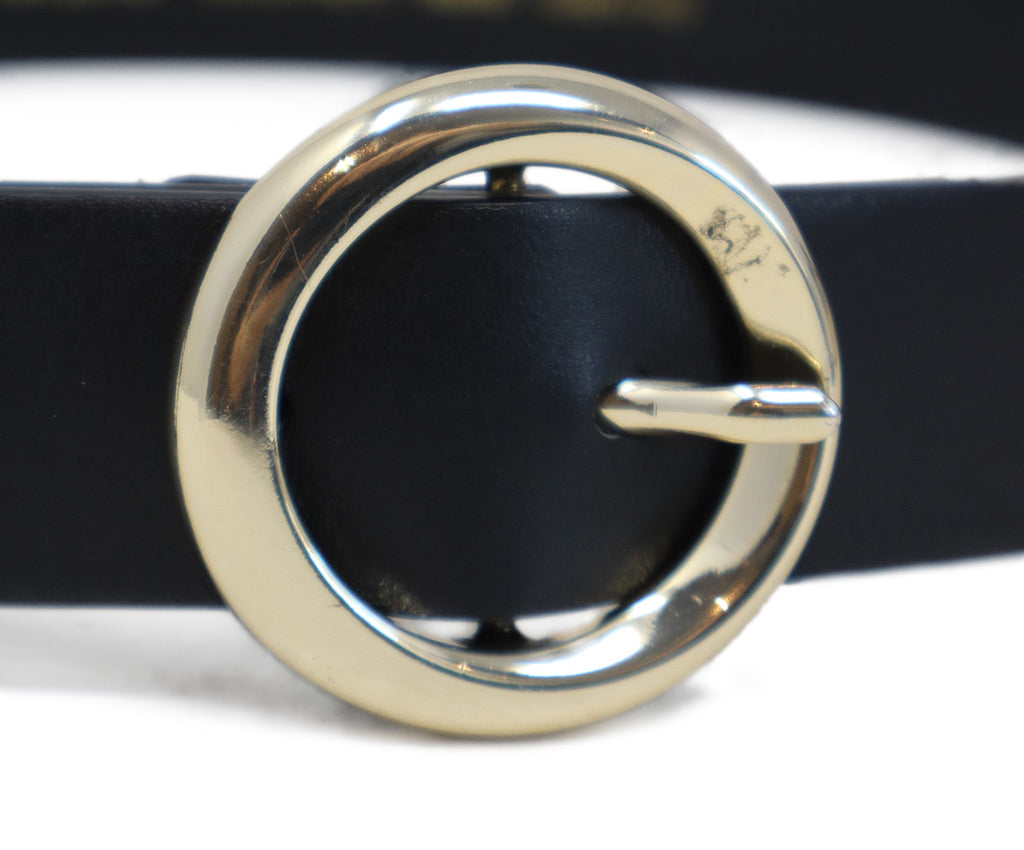 Ba&sh Black Leather & Gold Buckle Belt 3