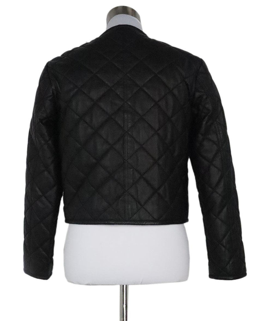 Ba&sh Black Quilted Leather Jacket 2