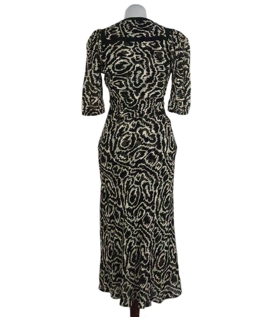 Ba&sh Black & Beige Print Dress sz 2 - Michael's Consignment NYC
