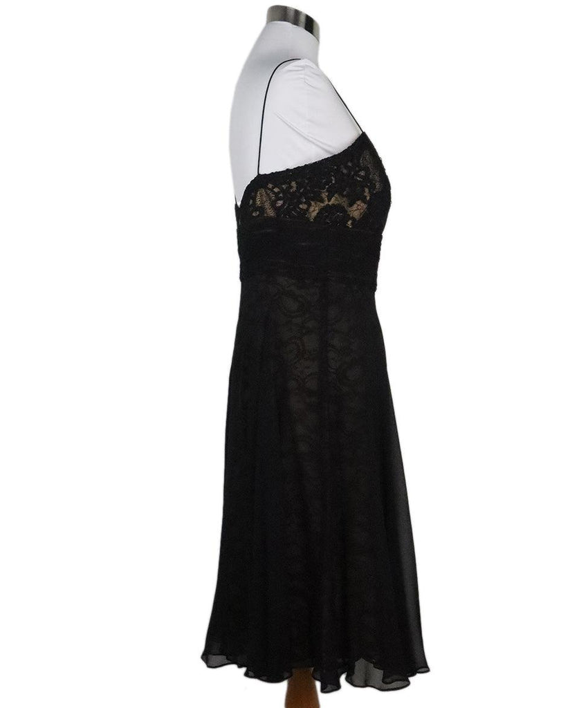 Badgley Mischka Black & Nude Lace Dress 1