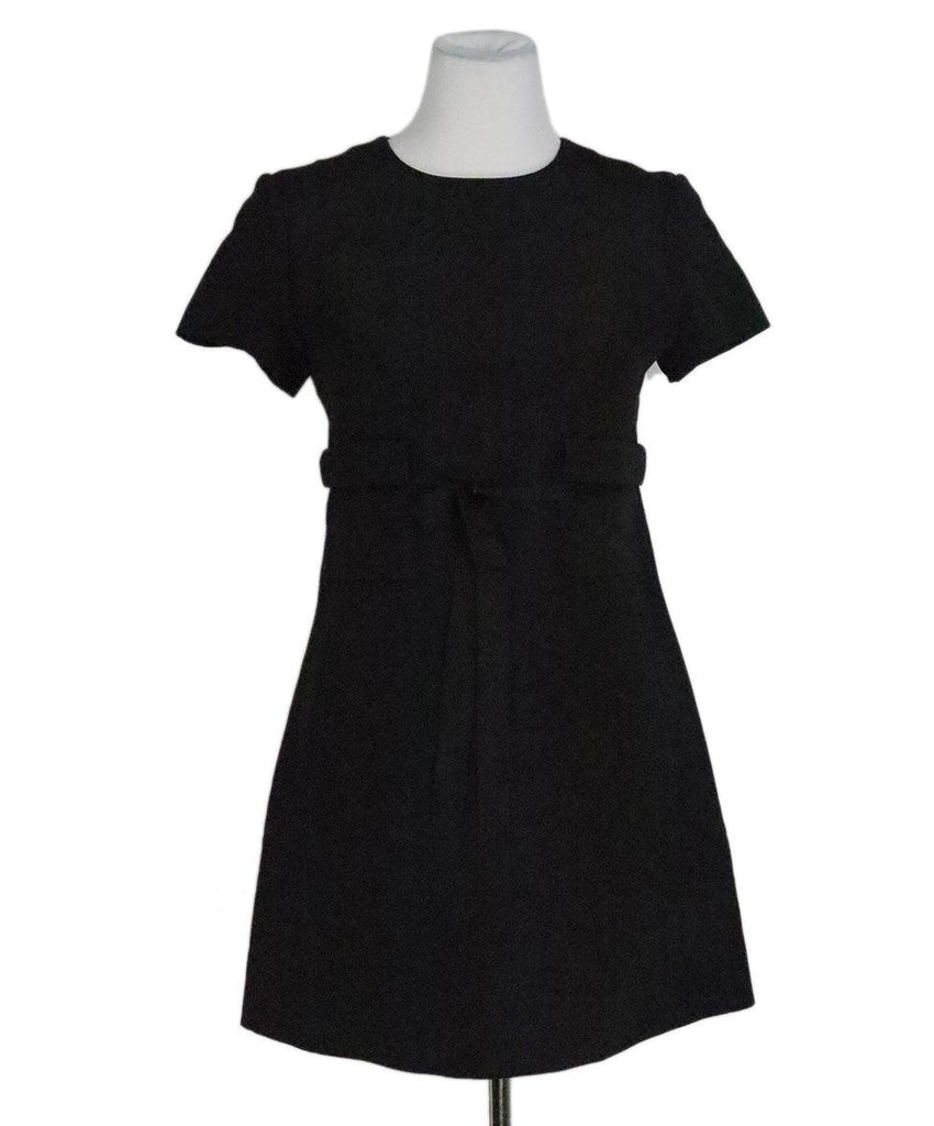 Balenciaga Black Wool & Silk Bow Dress sz 6 - Michael's Consignment NYC