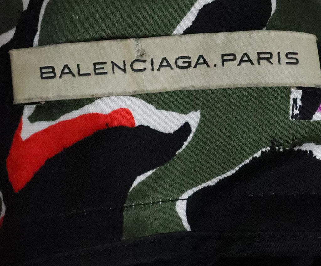 Balenciaga Green & Multicolor Print Skirt 3