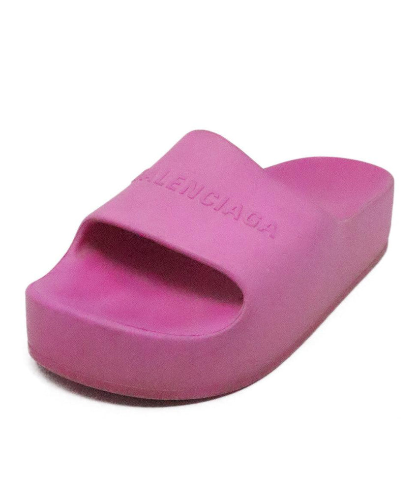 Balenciaga Pink Rubber Platform Sandals 