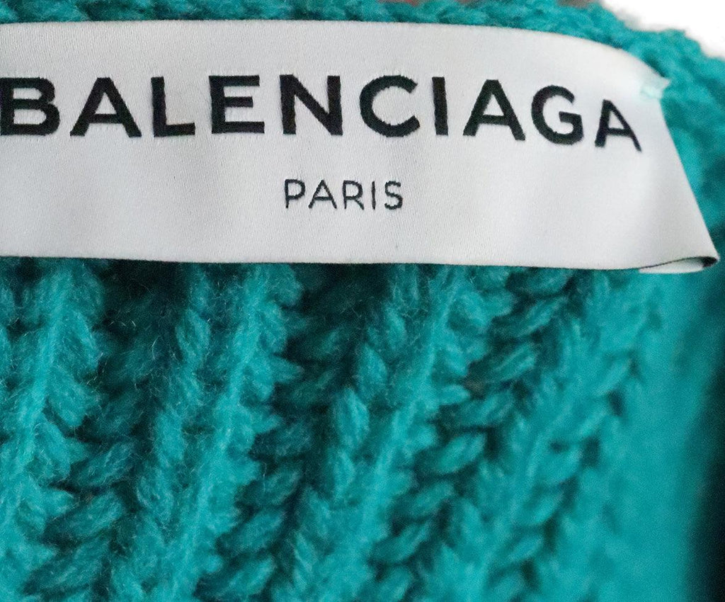 Balenciaga Teal Wool Oversized Tunic sz 2 - Michael's Consignment NYC