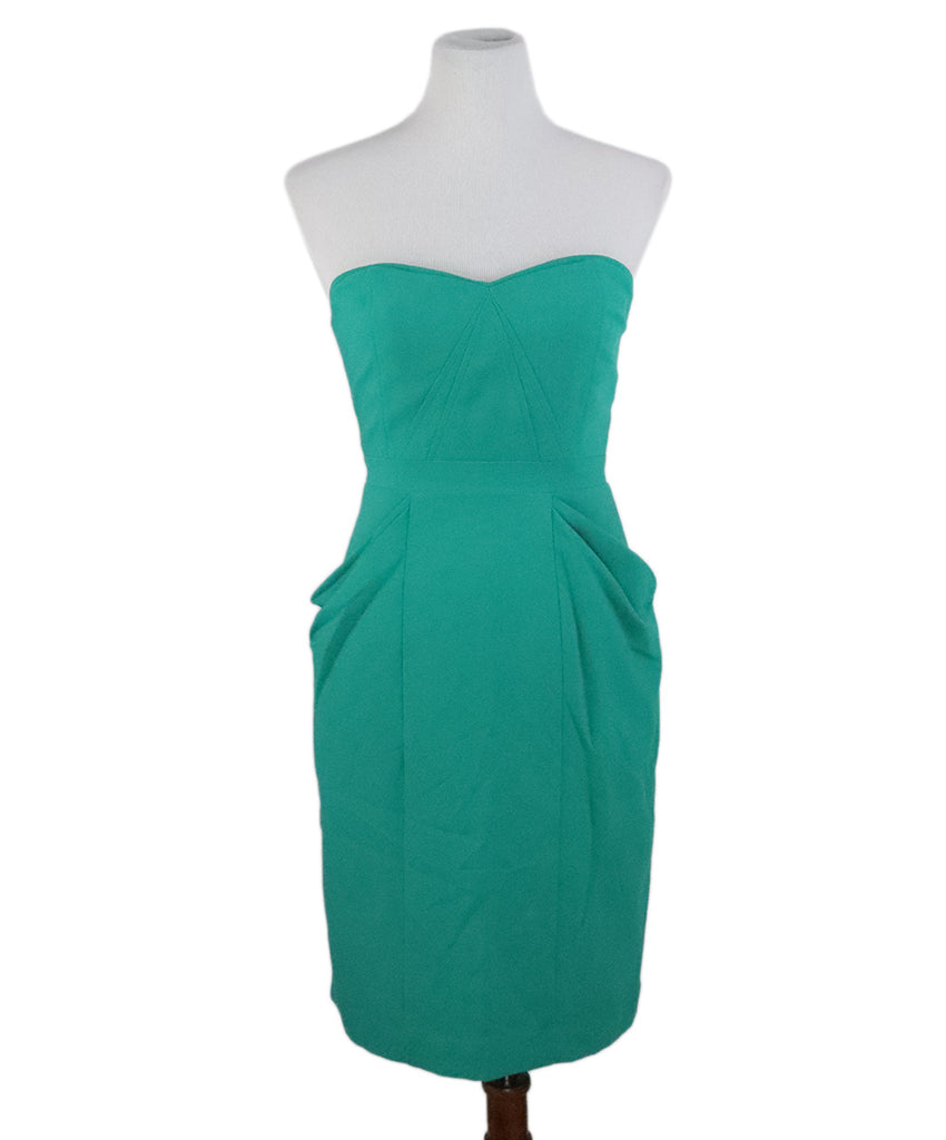 BCBG Green Strapless Dress 