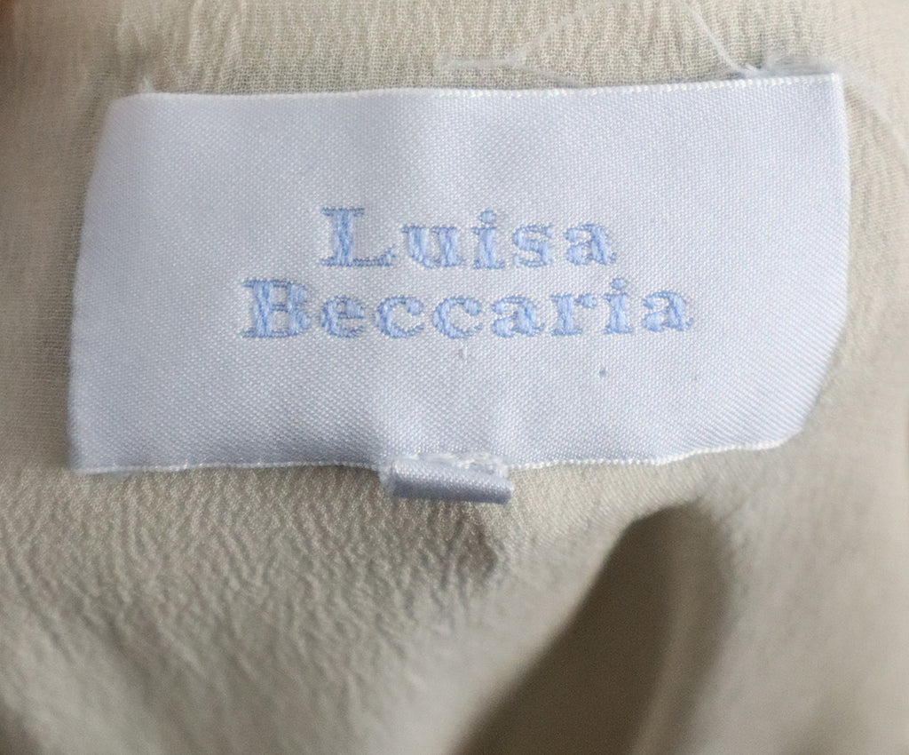 Beccaria Silk Floral Print Beaded Evening Dress 3