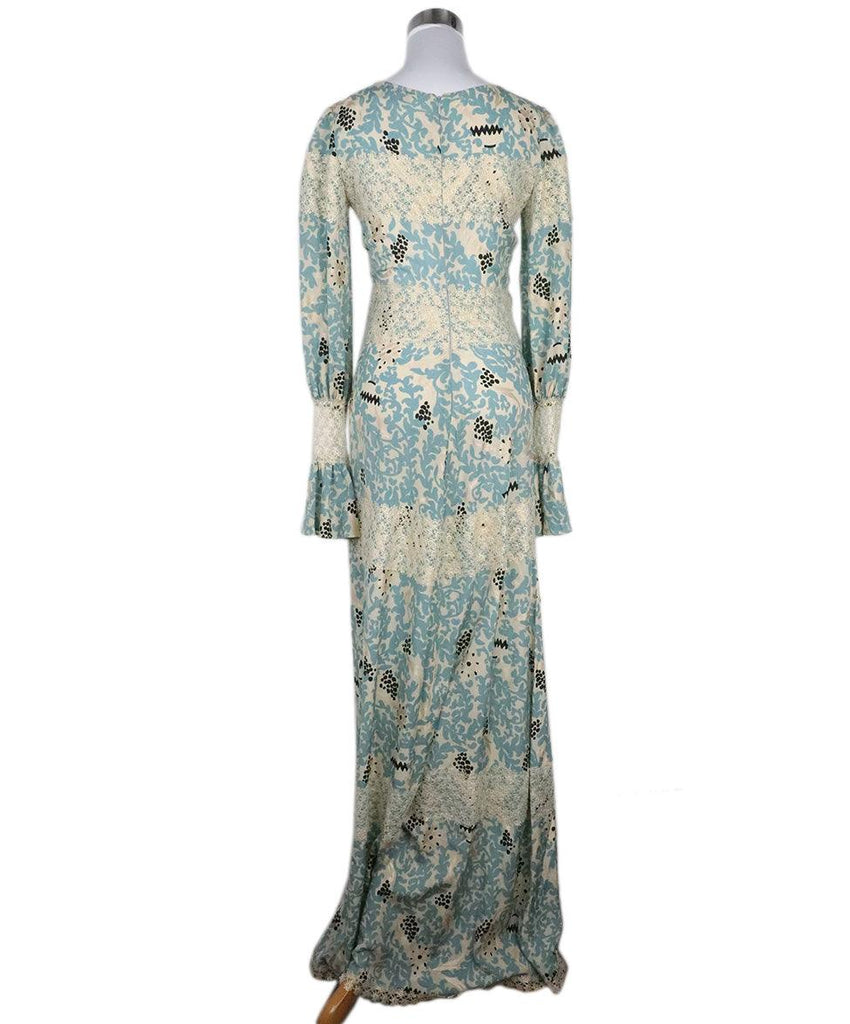 Beccaria Blue & Ivory Print Lace Dress 2
