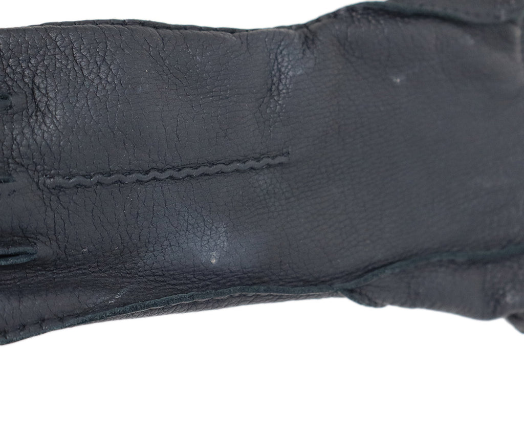 Black Leather & Cashmere Gloves 3