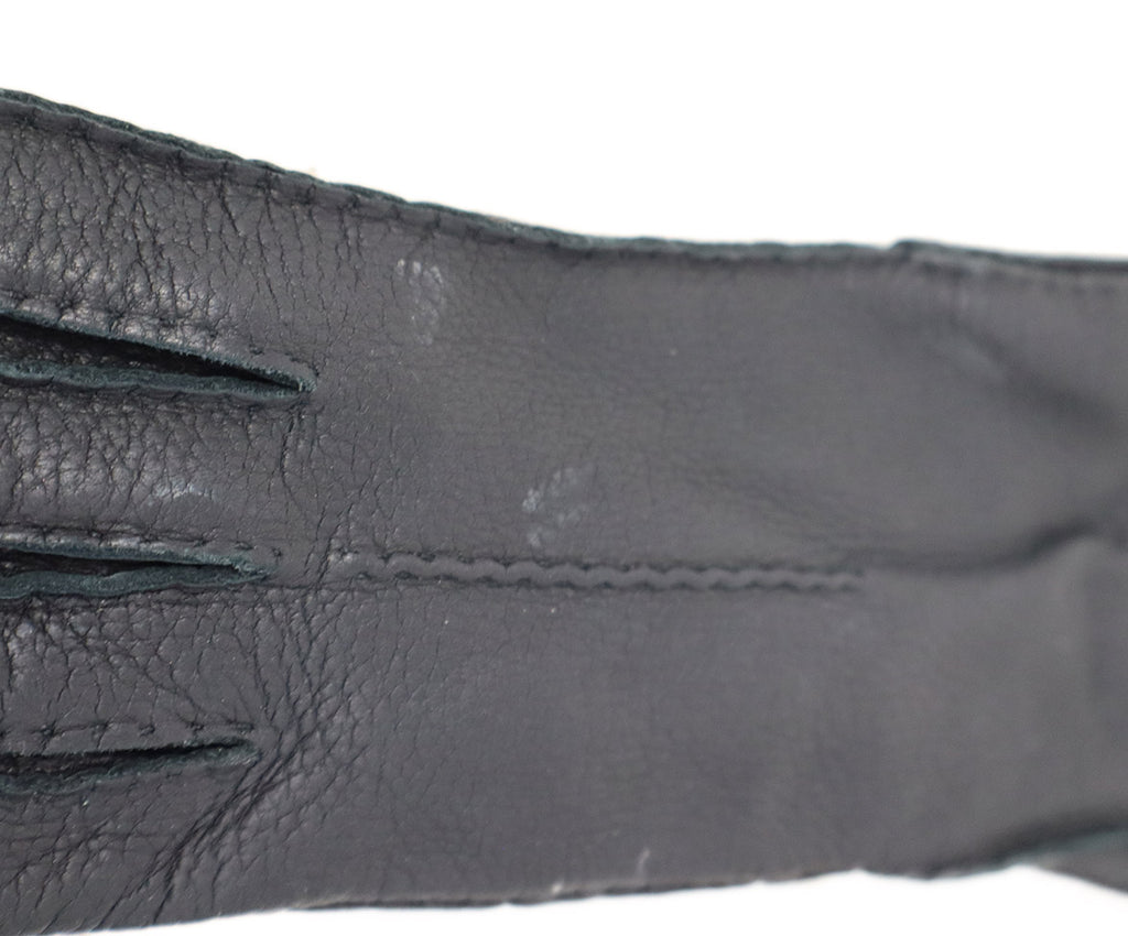 Black Leather & Cashmere Gloves 4