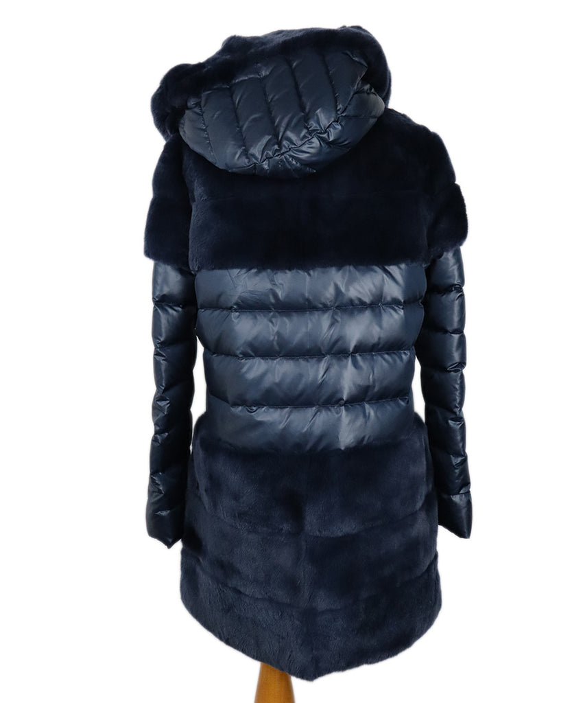 Blue Quilted Nylon Coat 2