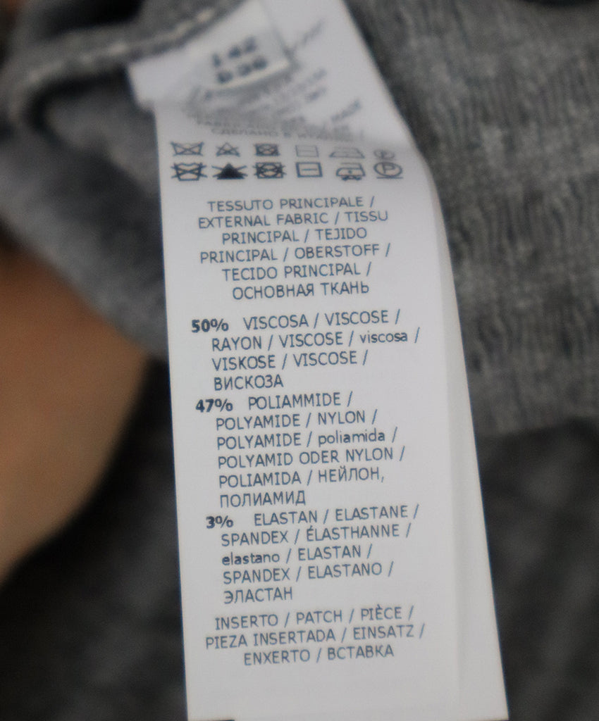 Blumarine Grey Wool Floral Embroidery Dress 4