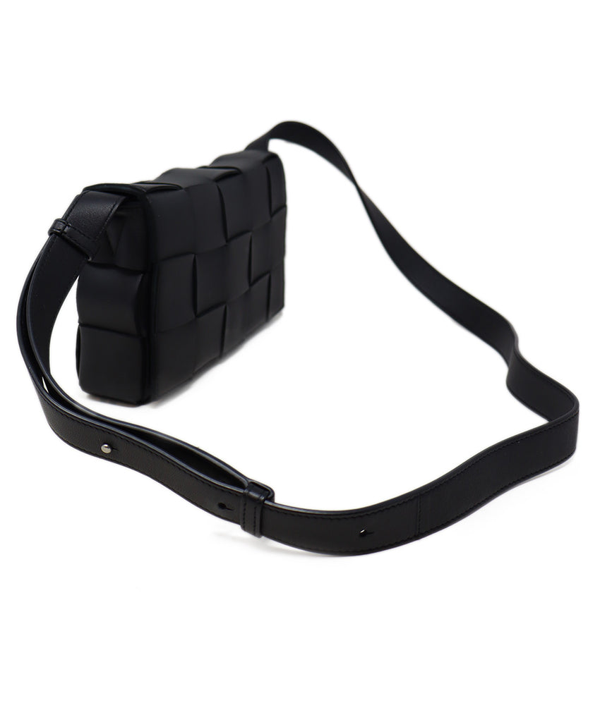 Bottega Veneta Black Woven Cassette Bag 1
