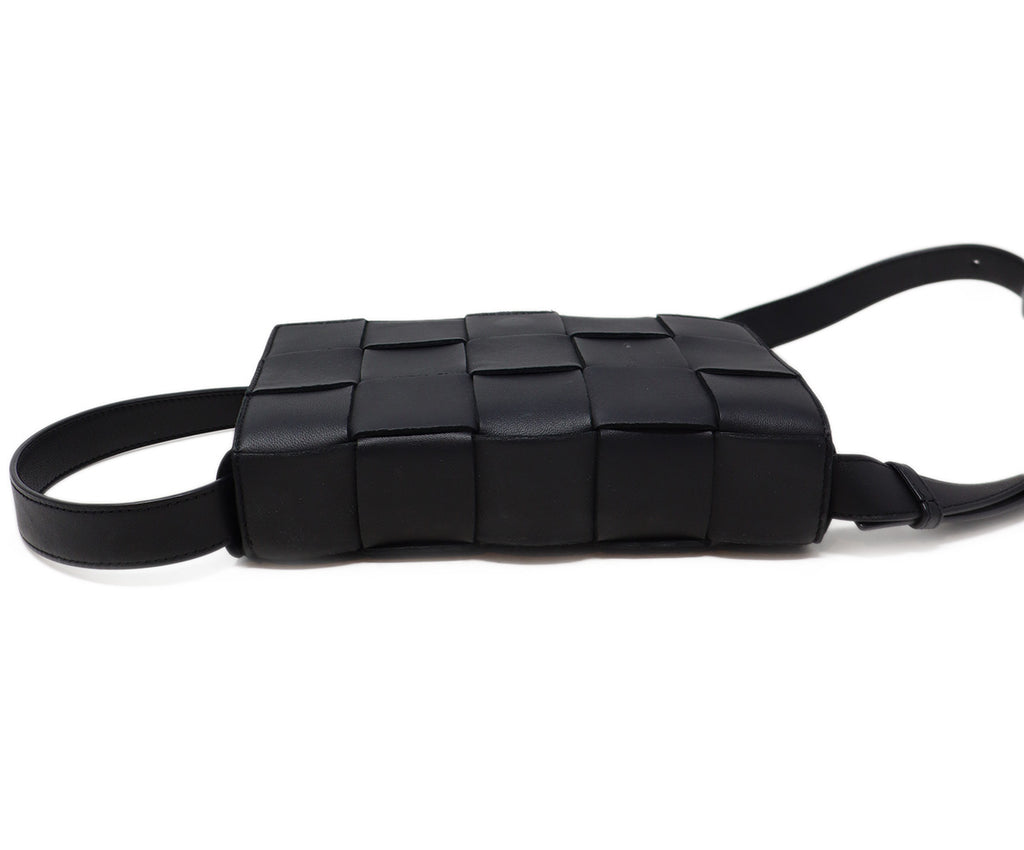 Bottega Veneta Black Woven Cassette Bag 4