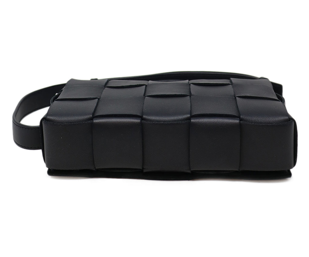Bottega Veneta Black Woven Cassette Bag 3