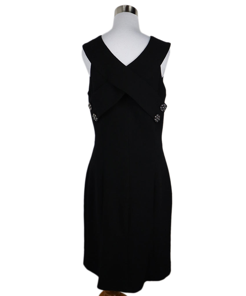 Bottega Veneta Black Wool & Silver Button Dress 2