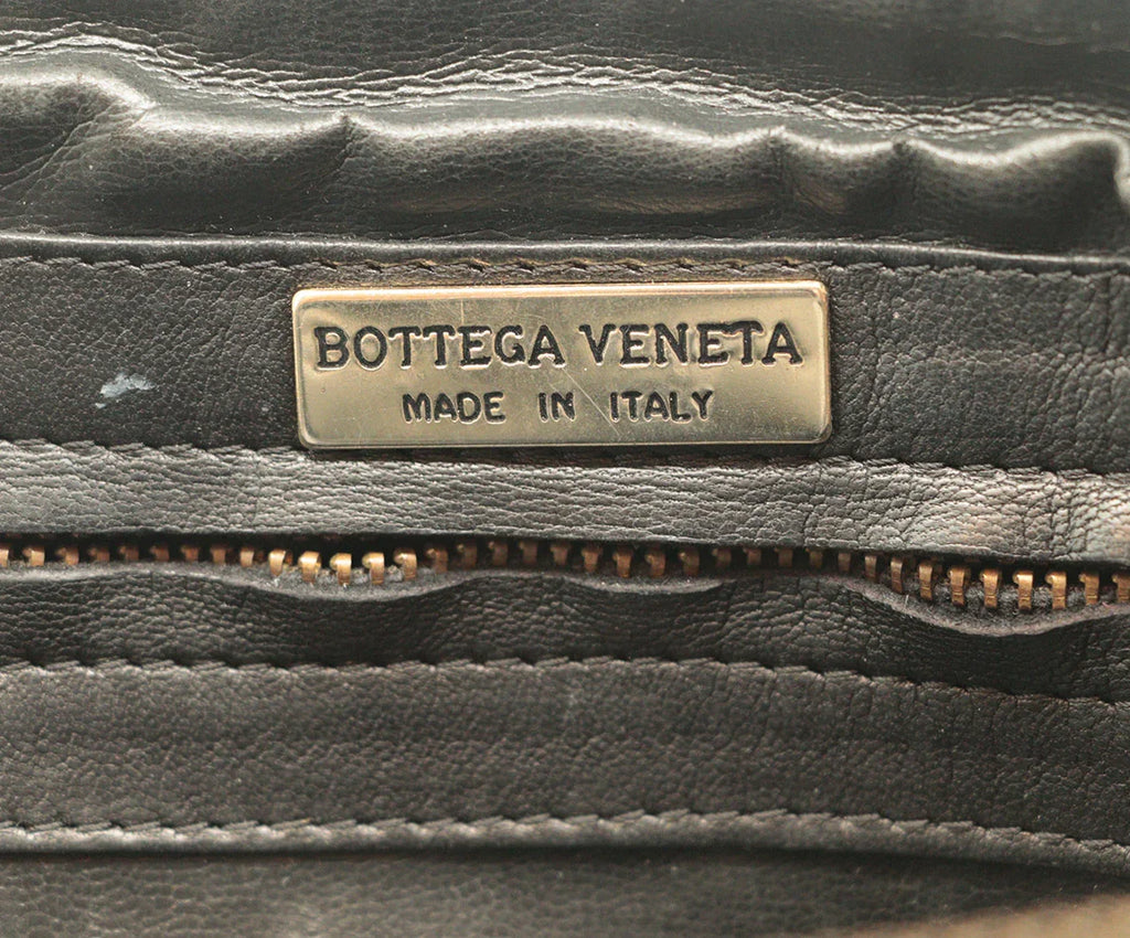 Bottega Veneta Vintage Black Woven Leather Crossbody 9