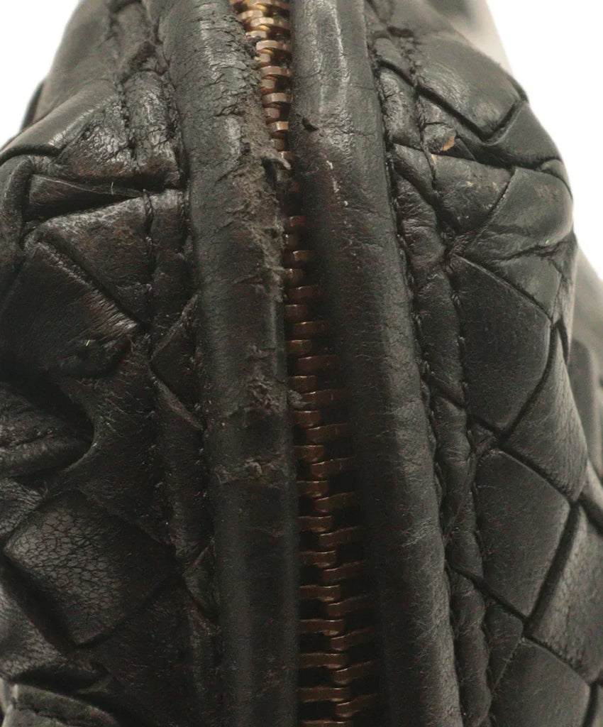 Bottega Veneta Vintage Black Woven Leather Crossbody 10