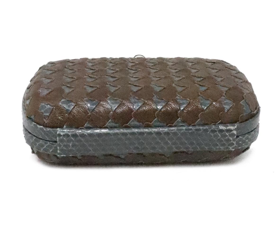 Bottega veneta hotsell snakeskin clutch