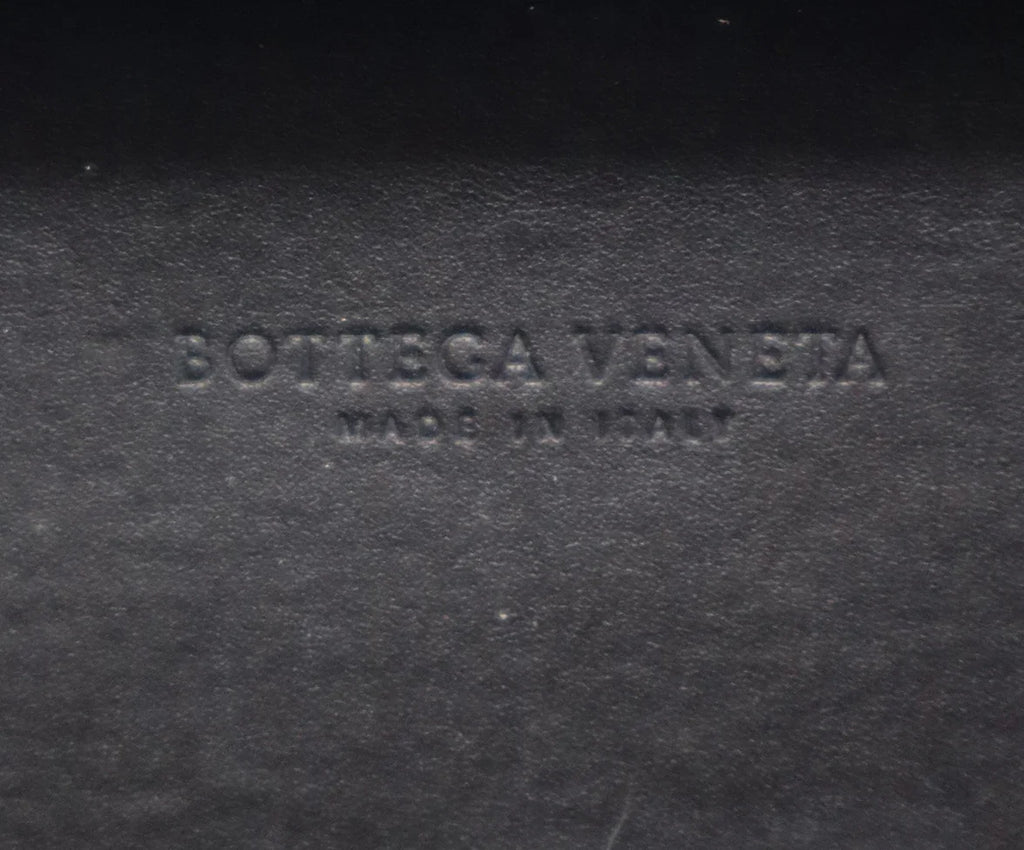 Bottega Veneta Black & Taupe Snakeskin Knot Clutch - Michael's Consignment NYC