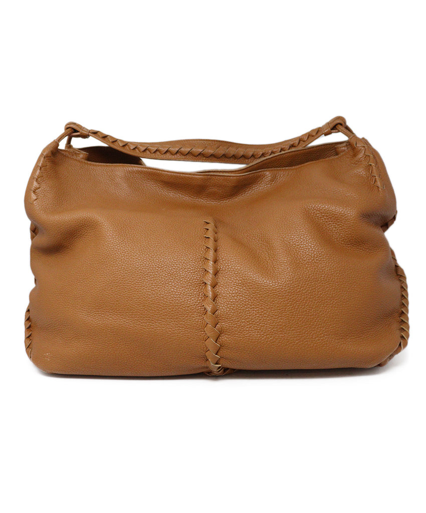 Bottega Veneta Cognac Leather Shoulder Bag 
