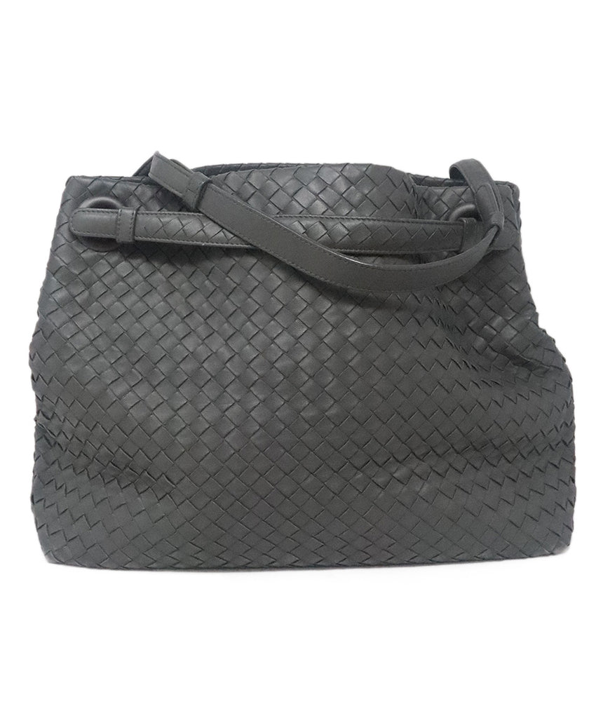 Bottega Veneta Grey Woven Leather Shoulder Bag 