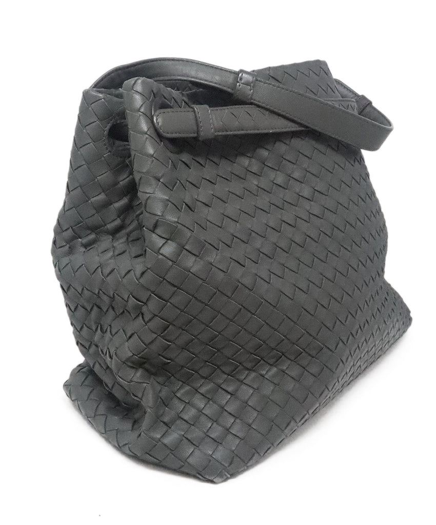 Bottega Veneta Grey Woven Leather Shoulder Bag 1