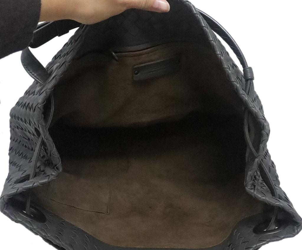 Bottega Veneta Grey Woven Leather Shoulder Bag 6