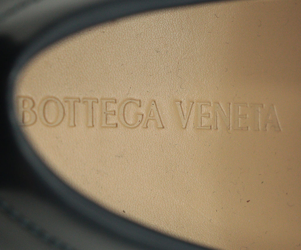 Bottega Veneta Navy Leather With Gold Hardware Loafers 6