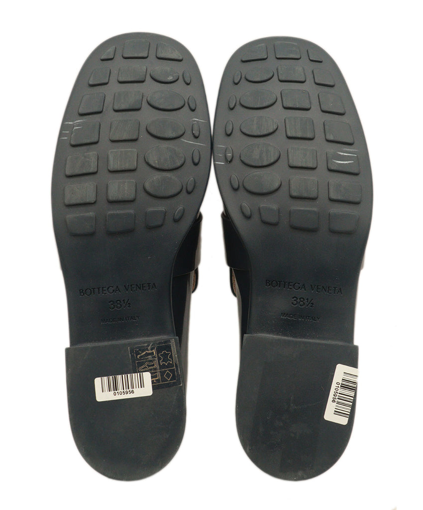 Bottega Veneta Navy Leather With Gold Hardware Loafers 4