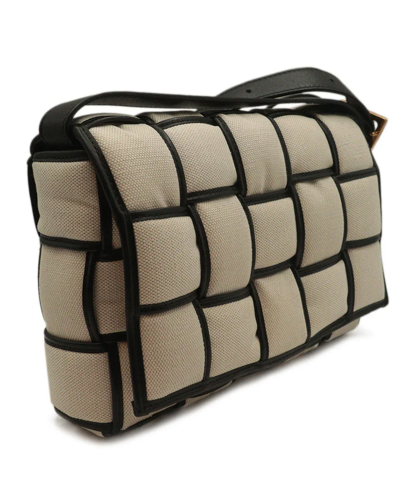 Bottega Veneta Ivory & Black Padded Cassette Bag - Michael's Consignment NYC
