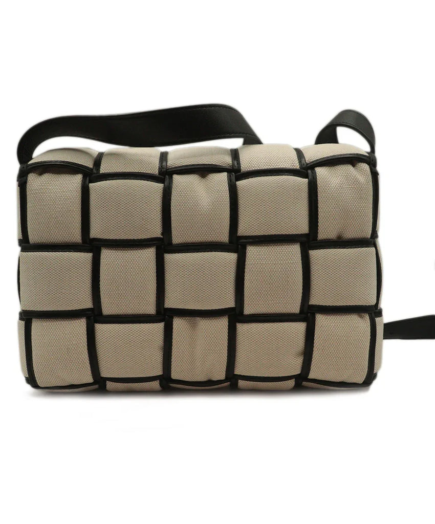 Bottega Veneta Ivory & Black Padded Cassette Bag - Michael's Consignment NYC