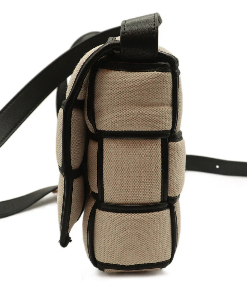 Bottega Veneta Ivory & Black Padded Cassette Bag - Michael's Consignment NYC