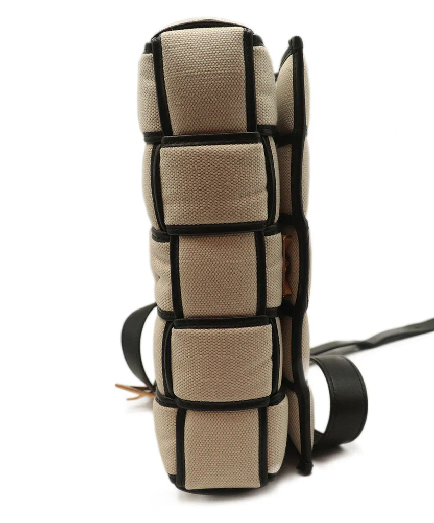 Bottega Veneta Ivory & Black Padded Cassette Bag - Michael's Consignment NYC