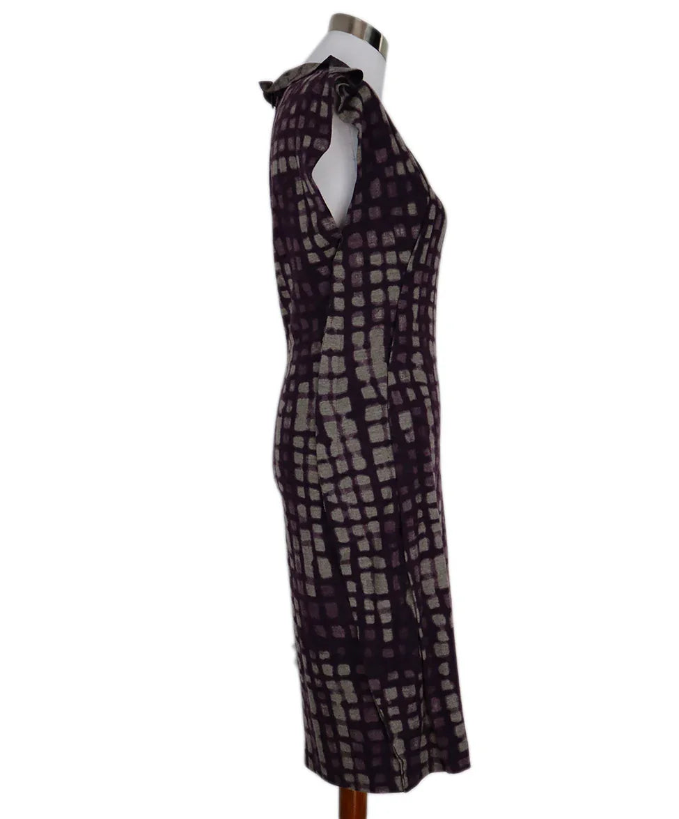 Bottega Veneta Grey & Purple Wool Dress sz 6 l Michael's