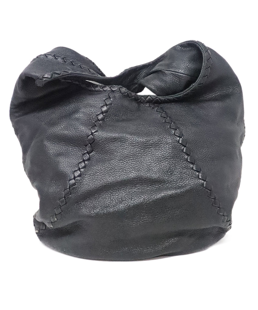 Bottega Veneta Black Woven Leather Shoulder Bag 2