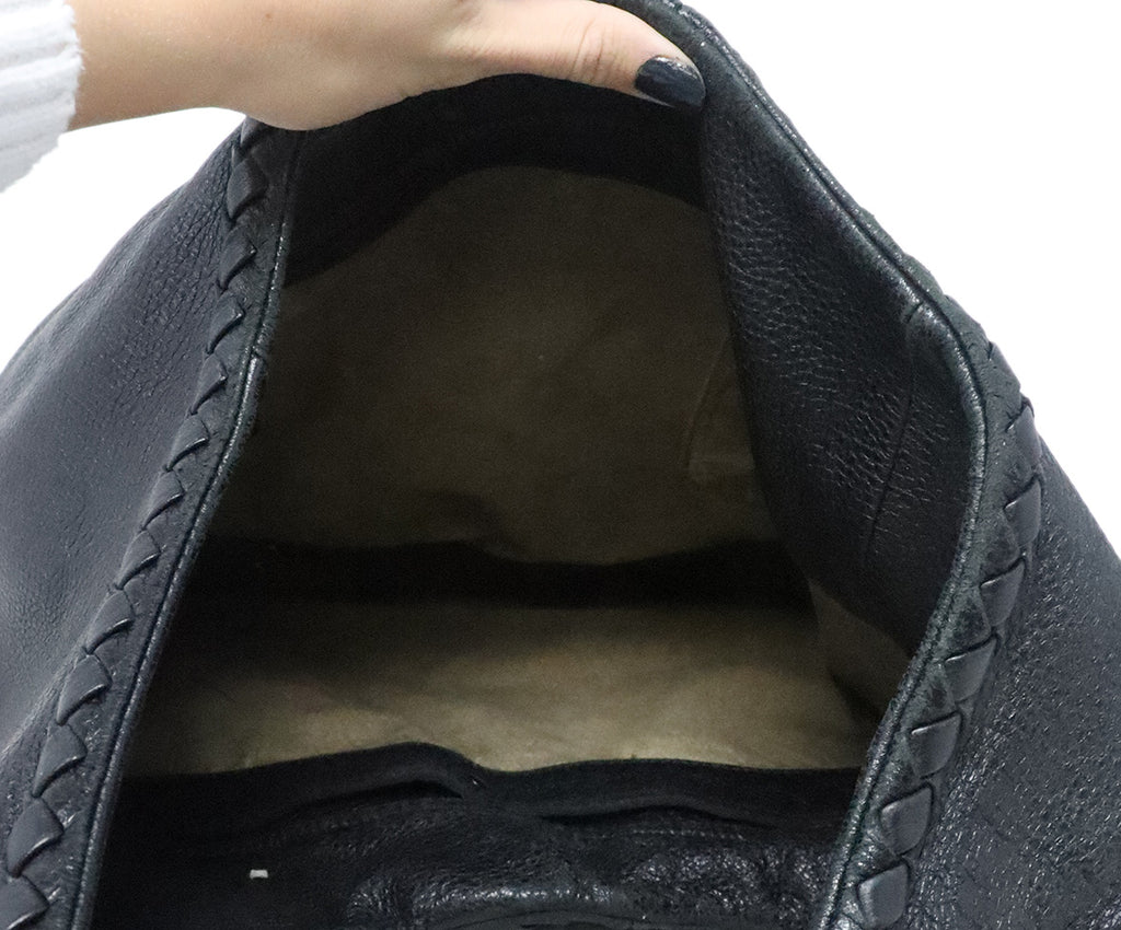 Bottega Veneta Black Woven Leather Shoulder Bag 5