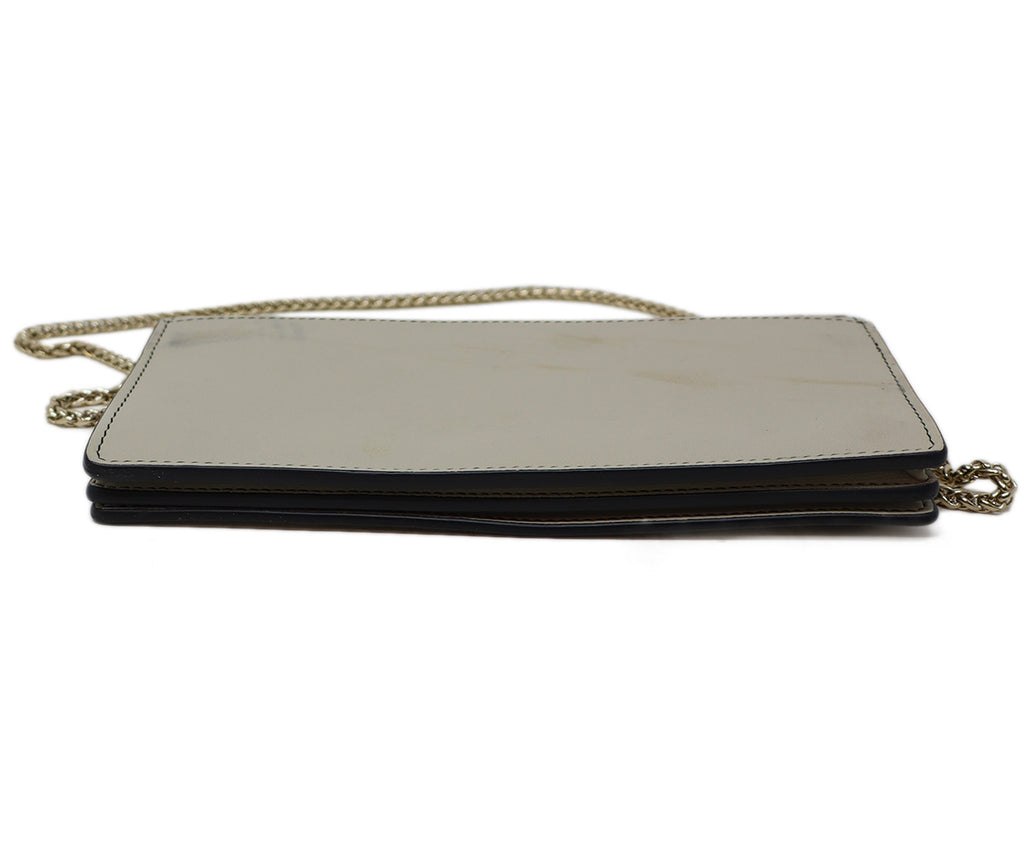 Bottega Veneta Grey Woven Leather Wallet on Chain 3