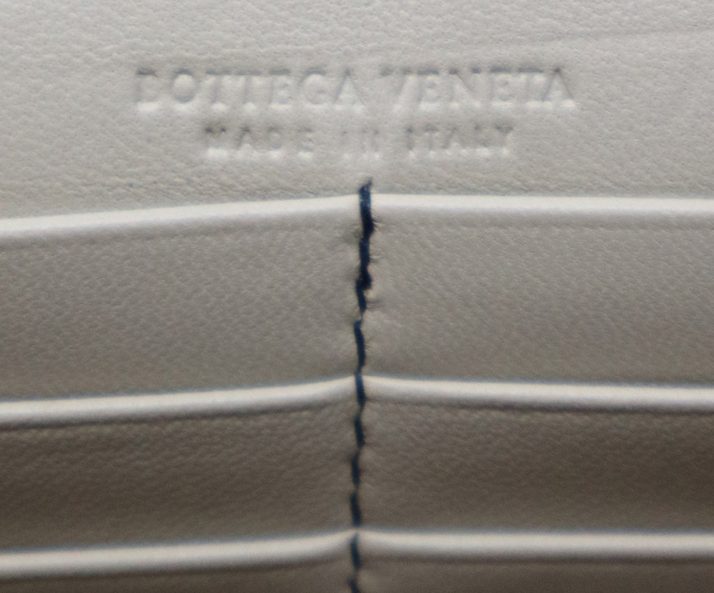 Bottega Veneta Grey Woven Leather Wallet on Chain 6