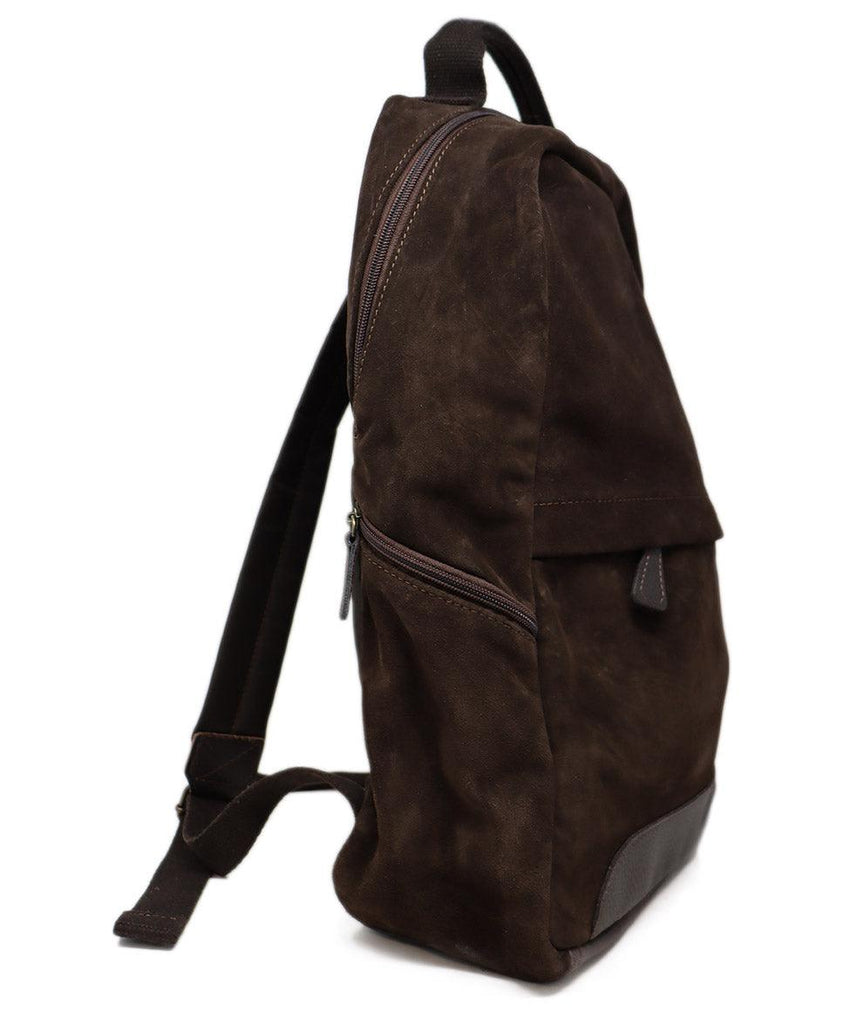 My Style Bags Milano Brown Suede Backpack - Michael's Consignment NYC