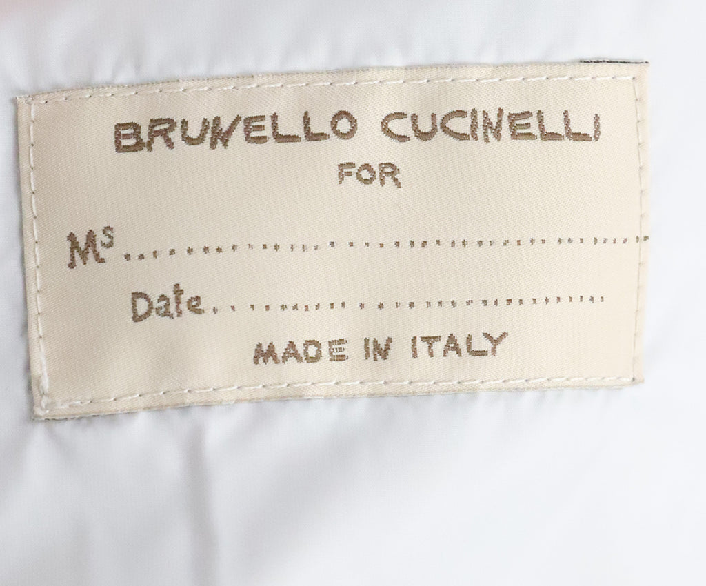 Brunello Cucinelli Beige Quilted Beaded Jacket 3