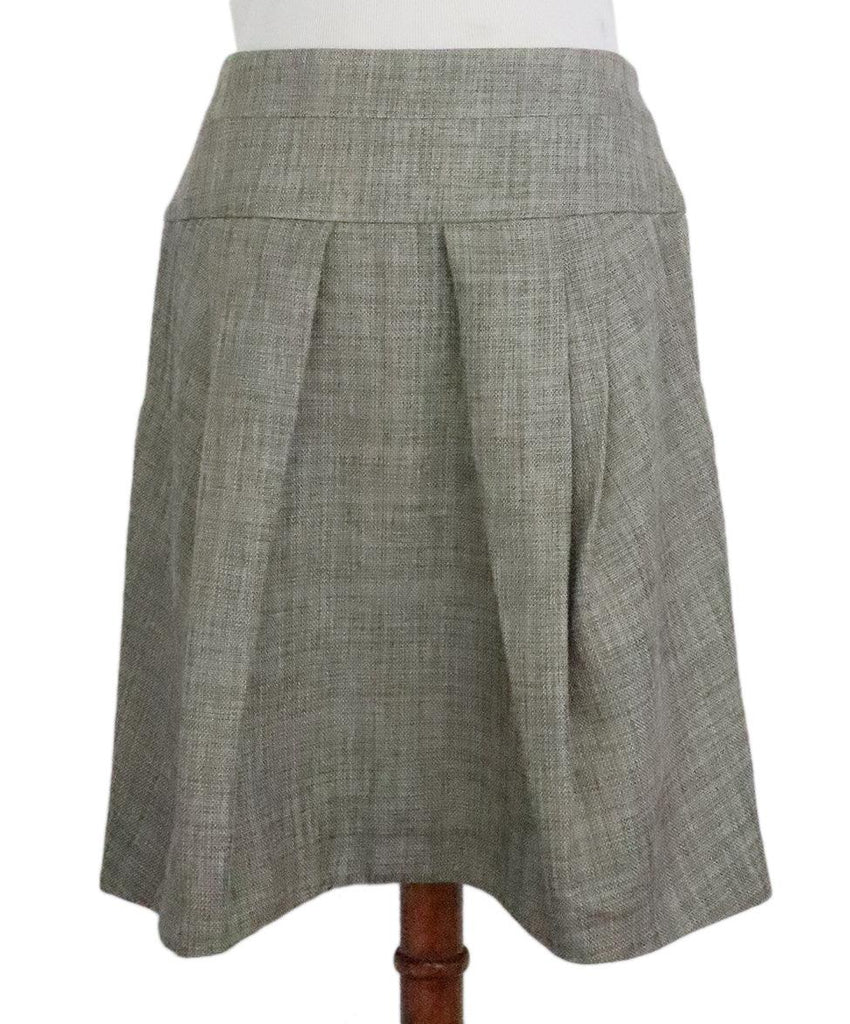 Brunello Cucinelli Grey Cotton Skirt sz 8 - Michael's Consignment NYC